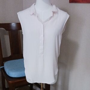 NAIF Soft Cream Sleeveless Blouse
